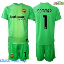 Camisa de time de futebol Inter Milan Yann Sommer #1 Goleiro Replicas 3º Equipamento Infantil 2025-26 Manga Curta (+ Calças curtas)